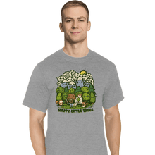 Load image into Gallery viewer, Daily_Deal_Shirts T-Shirts, Tall / Large / Sports Grey Happy Trees
