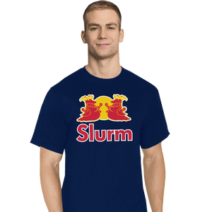 Shirts T-Shirts, Tall / Large / Navy Slurm Energy Drink