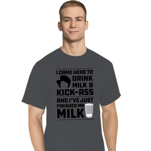 Daily_Deal_Shirts T-Shirts, Tall / Large / Charcoal Drink Milk