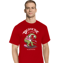 Load image into Gallery viewer, Shirts T-Shirts, Tall / Large / Red Last Dinosaur Vs The World
