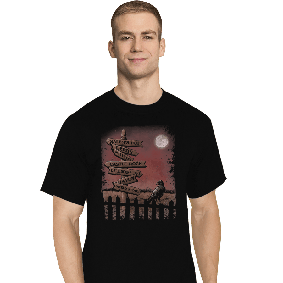 Shirts T-Shirts, Tall / Large / Black Horror Crossroads
