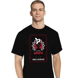 Shirts T-Shirts, Tall / Large / Black Wrath Dragon Sin Tarot