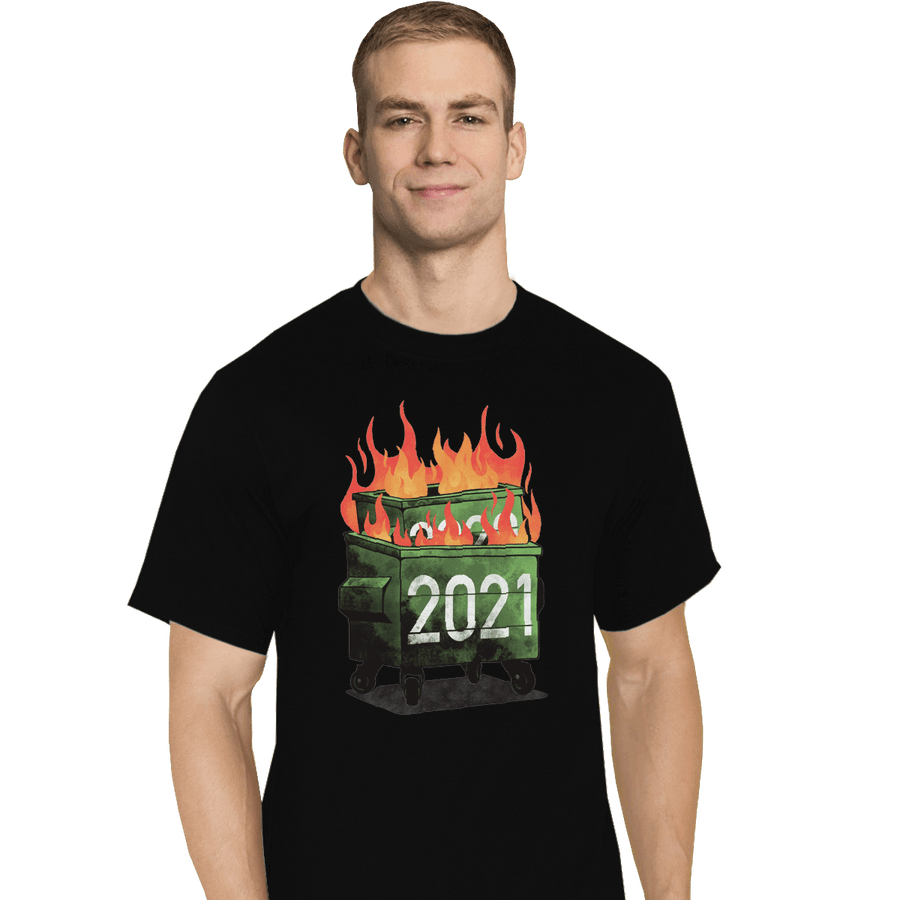 Shirts T-Shirts, Tall / Large / Black 2021 Double Dumpster Fire