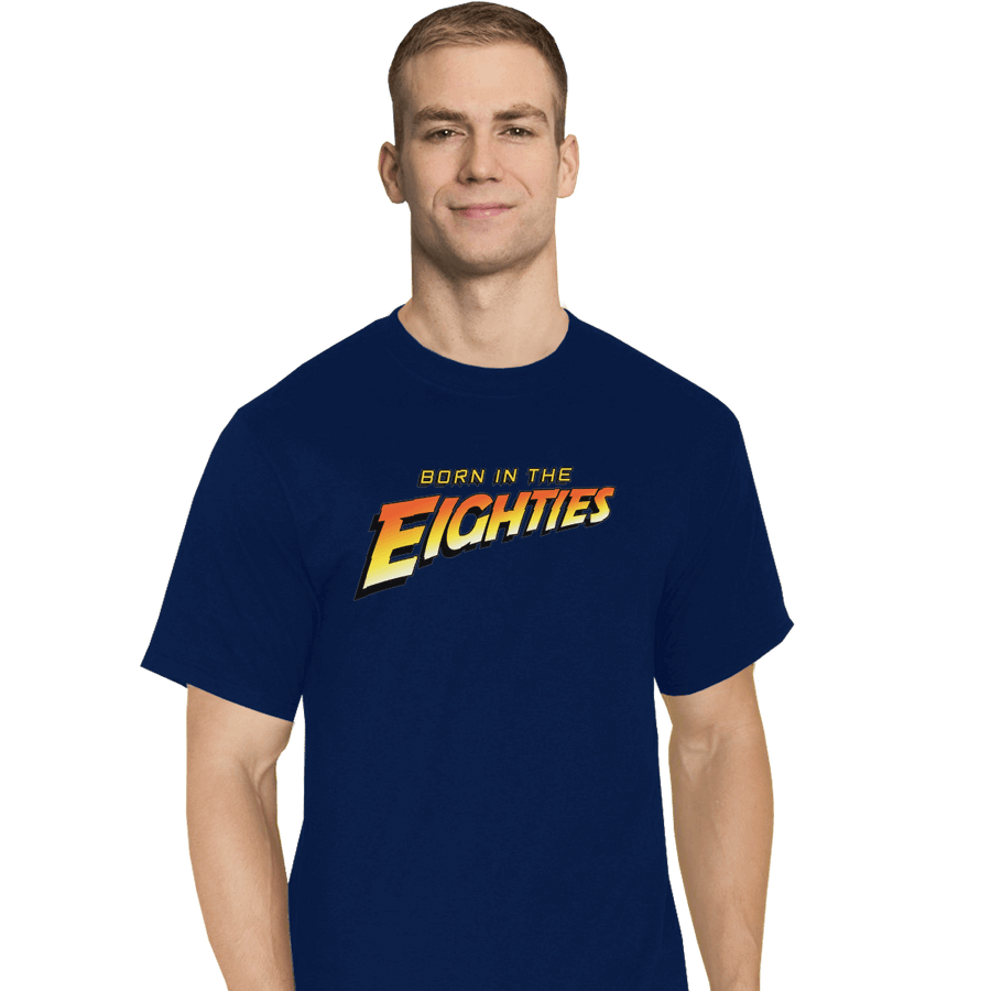 Shirts T-Shirts, Tall / Large / Navy Indiana Eighties