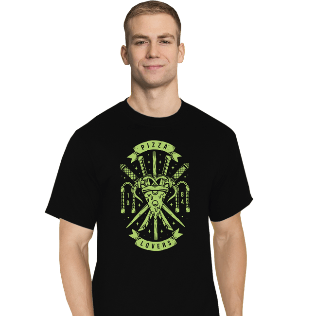 Shirts T-Shirts, Tall / Large / Black Pizza Lovers