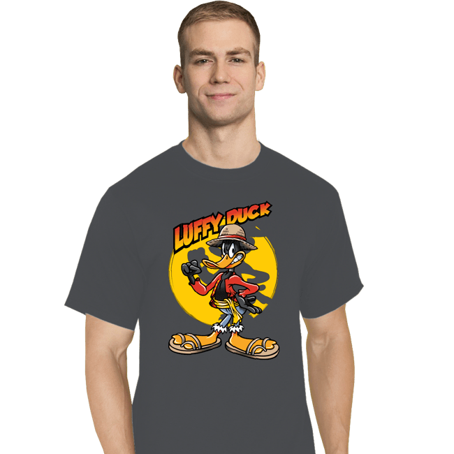Daily_Deal_Shirts T-Shirts, Tall / Large / Charcoal Luffy Duck