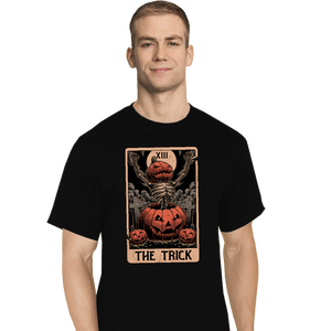 Daily_Deal_Shirts T-Shirts, Tall / Large / Black Halloween Tarot Trick