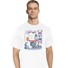 Load image into Gallery viewer, Shirts T-Shirts, Tall / Large / White Lucky Cat Coffee Shop
