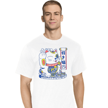 Load image into Gallery viewer, Shirts T-Shirts, Tall / Large / White Lucky Cat Coffee Shop

