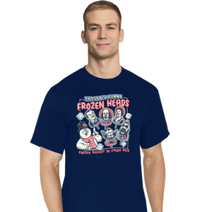 Daily_Deal_Shirts T-Shirts, Tall / Large / Navy Frozen Heads