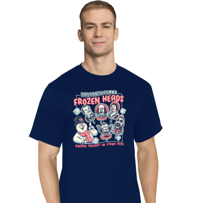Daily_Deal_Shirts T-Shirts, Tall / Large / Navy Frozen Heads