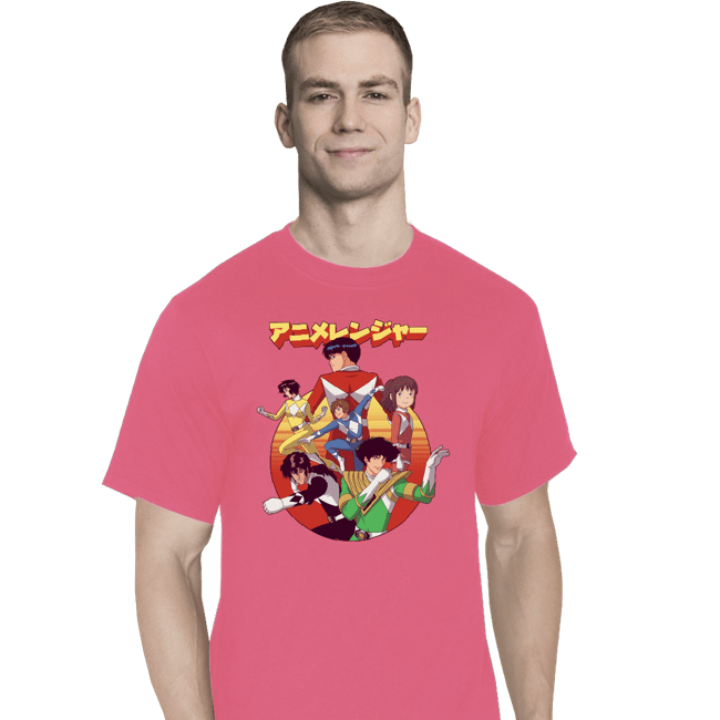 Secret_Shirts T-Shirts, Tall / Large / Red Anime Rangers
