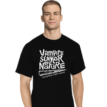 Load image into Gallery viewer, Shirts T-Shirts, Tall / Large / Black Vampire Slayer By Nature
