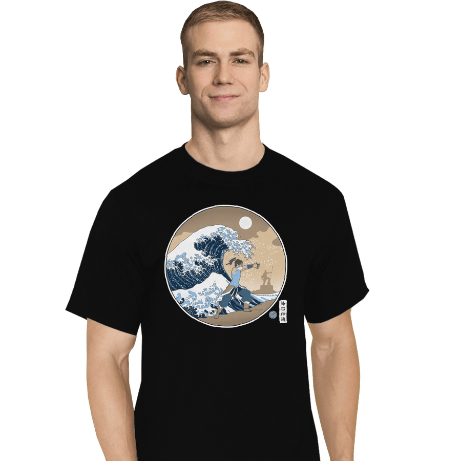 Shirts T-Shirts, Tall / Large / Black The Great Wave Of Republic City