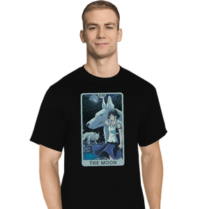 Daily_Deal_Shirts T-Shirts, Tall / Large / Black Tarot Ghibli The Moon