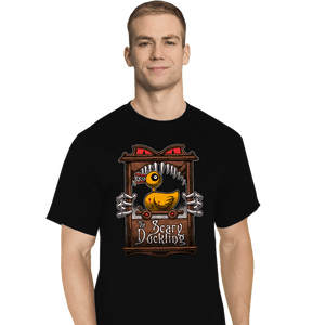 Daily_Deal_Shirts T-Shirts, Tall / Large / Black The Scary Duckling