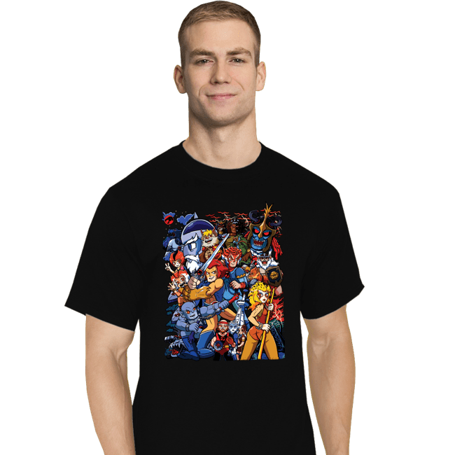 Daily_Deal_Shirts T-Shirts, Tall / Large / Black Thundercats VS Pilgrim