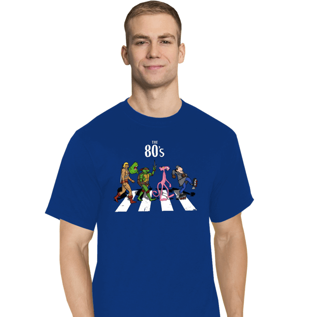 Daily_Deal_Shirts T-Shirts, Tall / Large / Royal Blue The 80's Road