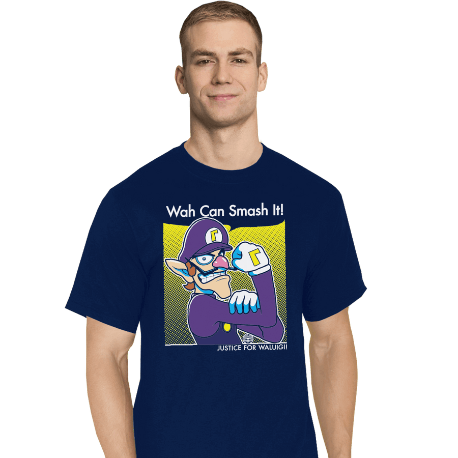 Shirts T-Shirts, Tall / Large / Navy Wah Can Smash It!