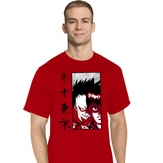 Shirts T-Shirts, Tall / Large / Red Neo Tokyo