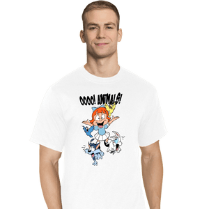 Shirts T-Shirts, Tall / Large / White Elmyra Loves Animals
