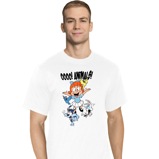 Shirts T-Shirts, Tall / Large / White Elmyra Loves Animals