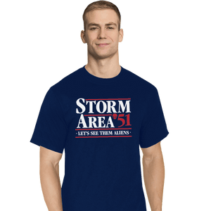 Shirts T-Shirts, Tall / Large / Navy Storm Area 51