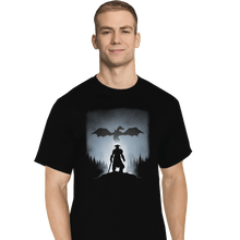Load image into Gallery viewer, Shirts T-Shirts, Tall / Large / Black Skyrim Dragon Hunting
