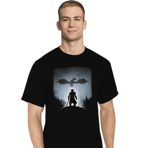 Shirts T-Shirts, Tall / Large / Black Skyrim Dragon Hunting