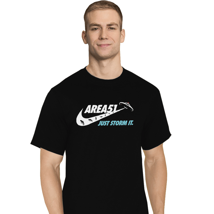 Shirts T-Shirts, Tall / Large / Black Just Storm It