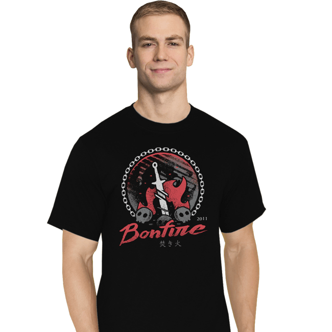 Shirts T-Shirts, Tall / Large / Black Bonfire Moonlight