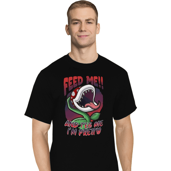 Secret_Shirts T-Shirts, Tall / Large / Black Piranha