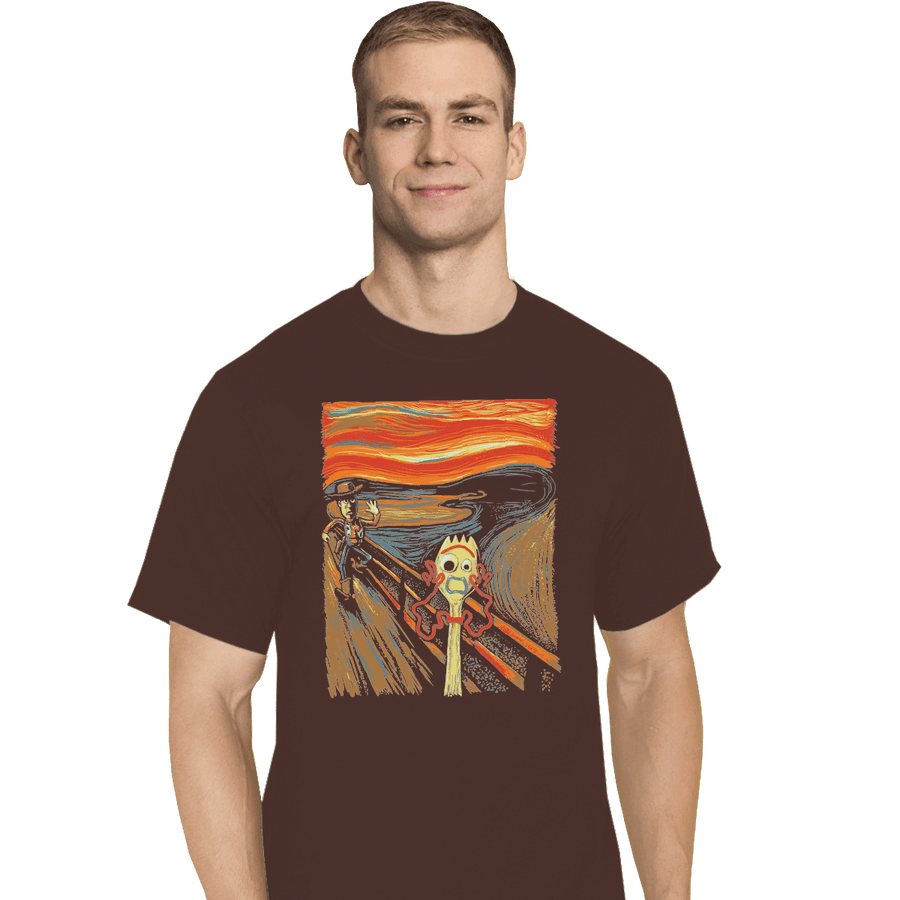 Shirts T-Shirts, Tall / Large / Black Screaming Forky