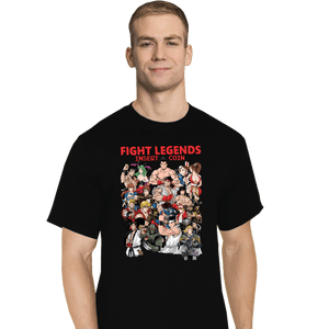 Daily_Deal_Shirts T-Shirts, Tall / Large / Black Fight Legends Insert Coin