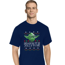 Load image into Gallery viewer, Shirts T-Shirts, Tall / Large / Navy Season It Is, Jolly To Be
