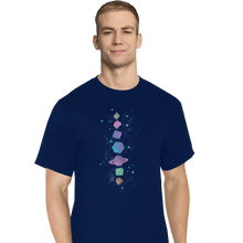 Load image into Gallery viewer, Shirts T-Shirts, Tall / Large / Navy Space Dice
