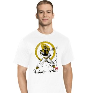 Daily_Deal_Shirts T-Shirts, Tall / Large / White White Ranger Sumi-e