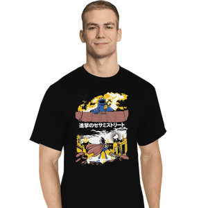 Secret_Shirts T-Shirts, Tall / Large / Black Attack On Sesame Street
