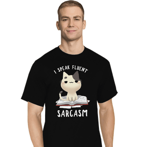 Shirts T-Shirts, Tall / Large / Black Fluent Sarcasm