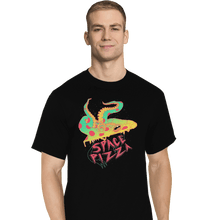 Load image into Gallery viewer, Shirts T-Shirts, Tall / Large / Black Space Pizza
