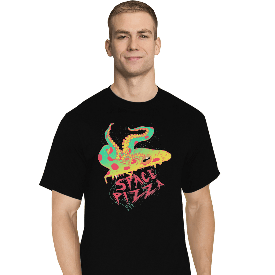 Shirts T-Shirts, Tall / Large / Black Space Pizza