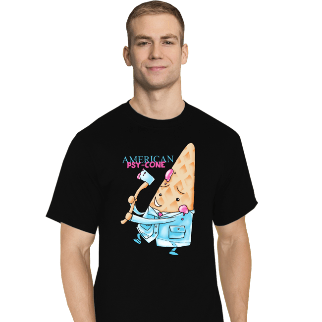 Secret_Shirts T-Shirts, Tall / Large / Black Psy Cone
