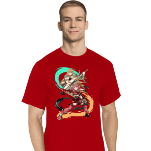Daily_Deal_Shirts T-Shirts, Tall / Large / Red Dual Sword Users