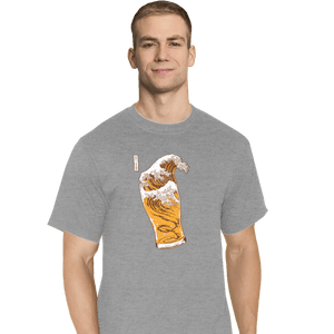 Daily_Deal_Shirts T-Shirts, Tall / Large / Sports Grey The Great Beer Wave