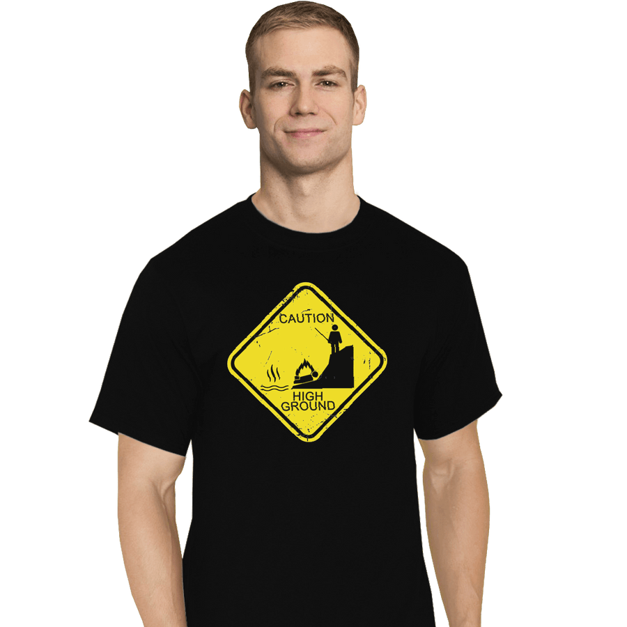 Shirts T-Shirts, Tall / Large / Black High Ground Warning