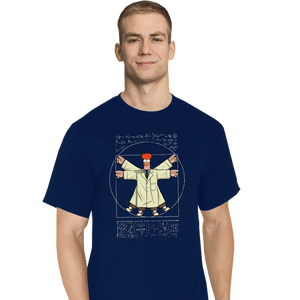 Daily_Deal_Shirts T-Shirts, Tall / Large / Navy Vitruvian Puppet