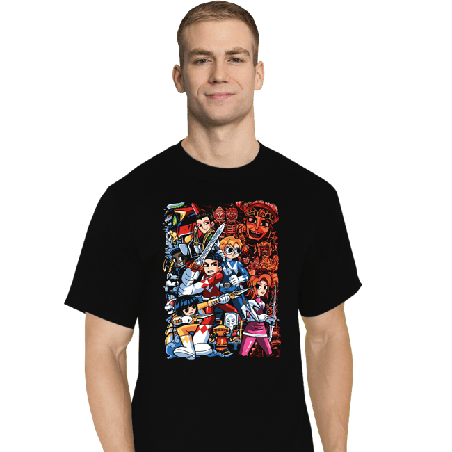 Daily_Deal_Shirts T-Shirts, Tall / Large / Black Morphin' Pilgrim