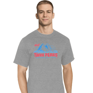 Shirts T-Shirts, Tall / Large / Sports Grey Visit Twin Peaks