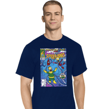 Load image into Gallery viewer, Daily_Deal_Shirts T-Shirts, Tall / Large / Navy Spider-Bart VS D&#39;ohc Ock
