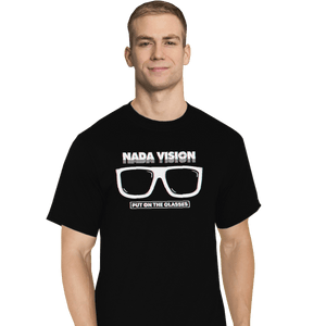 Shirts T-Shirts, Tall / Large / Black Nada Vision